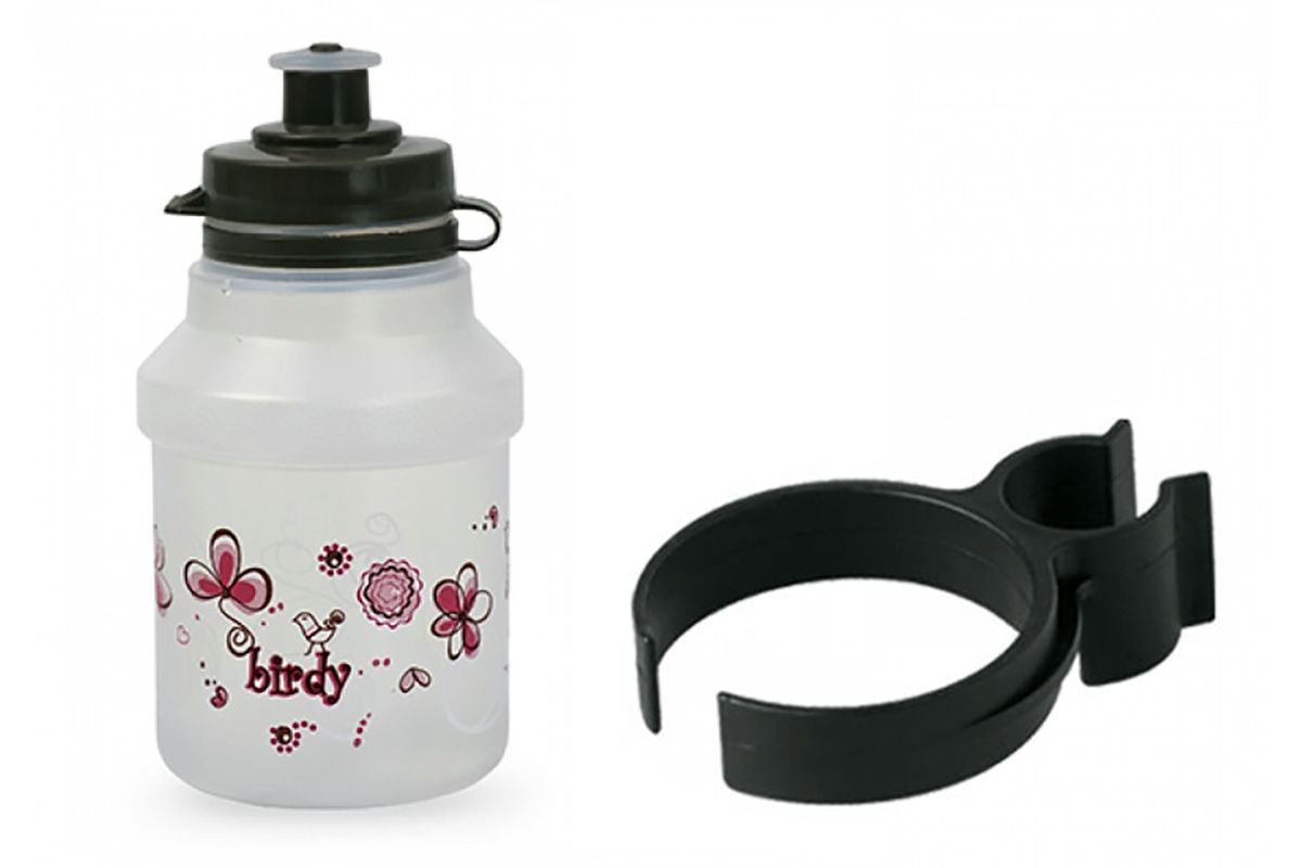 Комплект детский Polisport Фляга BIRBY 300мл+флягодержатель CLEAR Комплект детский Polisport Фляга BIRBY 300мл+флягодержатель CLEAR